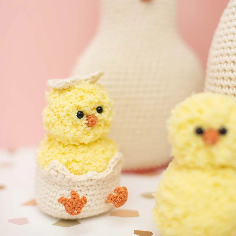 Häkelanleitung „Huhn mit Küken“