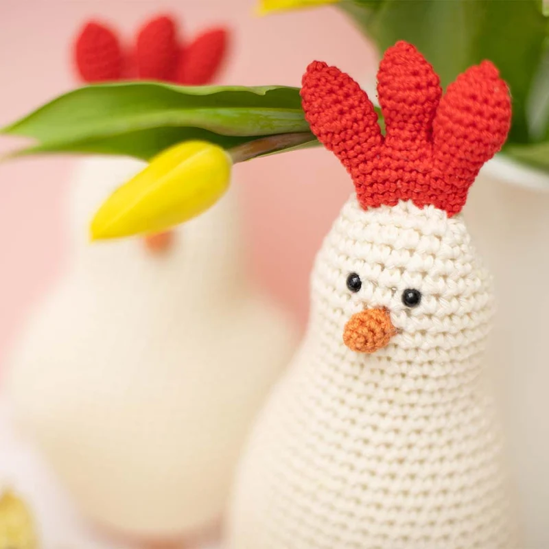 Häkelanleitung „Huhn mit Küken“