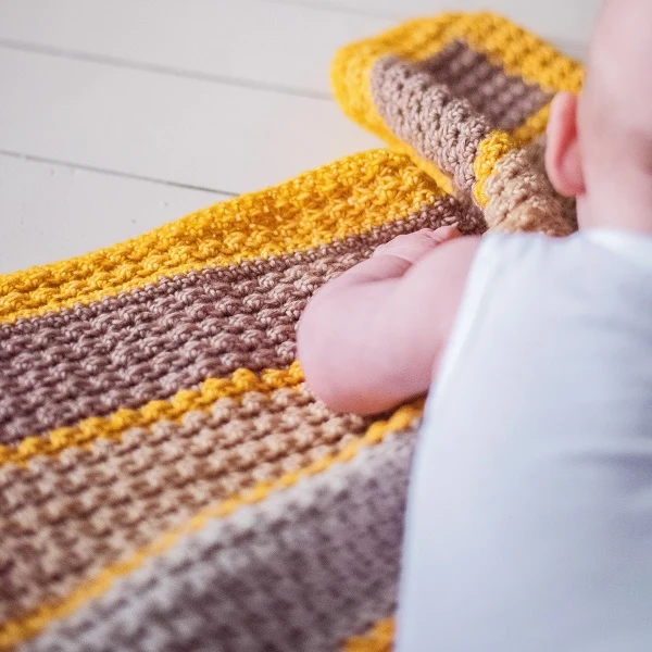 Häkelanleitung „Super Charming“ Babydecke