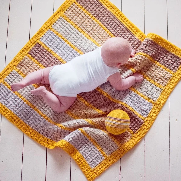Häkelanleitung „Super Charming“ Babydecke