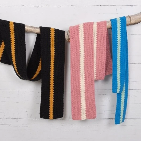 Häkelanleitung „Double Four Family Stripe Scarf“ (digital)