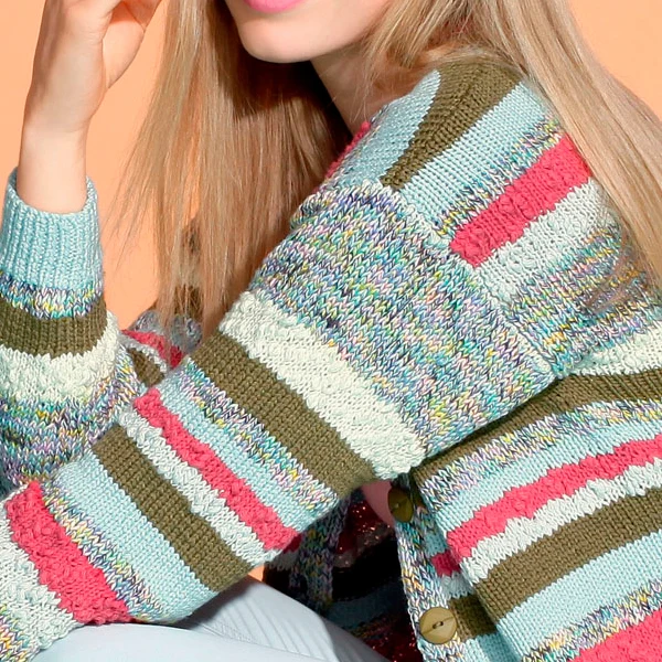 Strickanleitung: Gestreifte Damenjacke (digital)