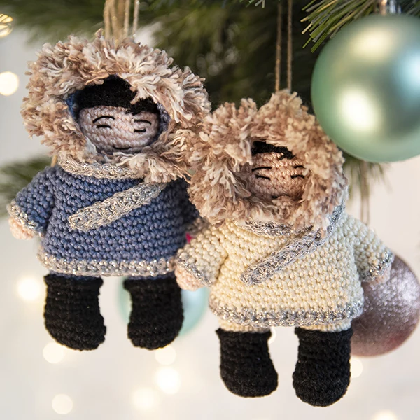Inuit-Weihnachtsanhänger-Häkelpaket
