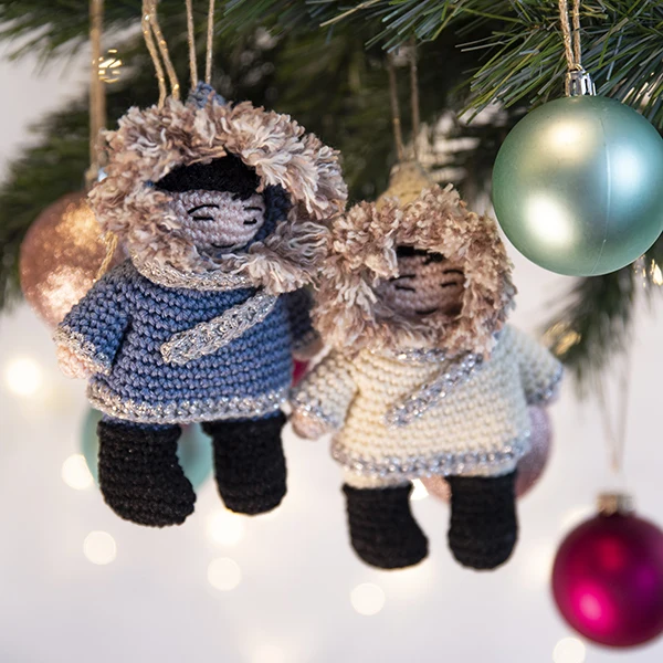Inuit-Weihnachtsanhänger-Häkelpaket