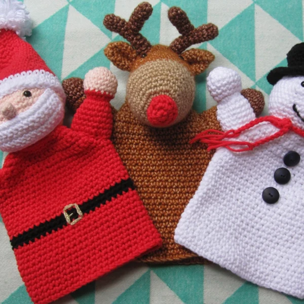 Häkelanleitung für Weihnachts-Handpuppen (digital)