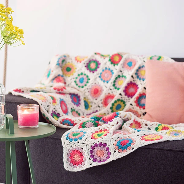 Häkelanleitung für eine Granny Square-Decke (digital)