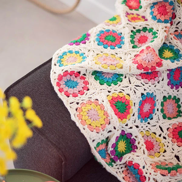 Häkelanleitung für eine Granny Square-Decke (digital)