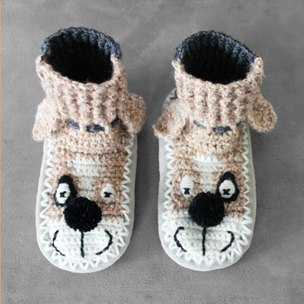 Häkelanleitung für tierische Kinderslipper (digital)