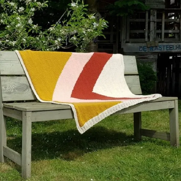 Strickanleitung „Double Four Zigzag“-Decke (digital)