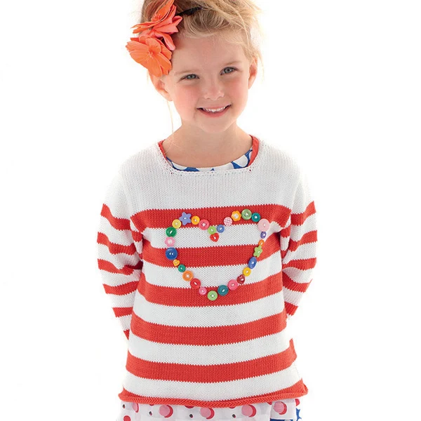 Strickanleitung für einen Kinderpullover mit Herzmotiv (digital)