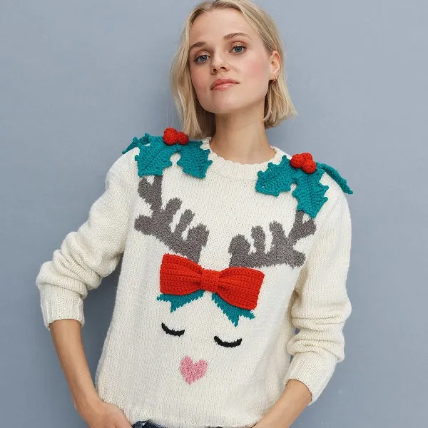 Strickanleitung „Kitschiger Weihnachtspullover“ (digital)