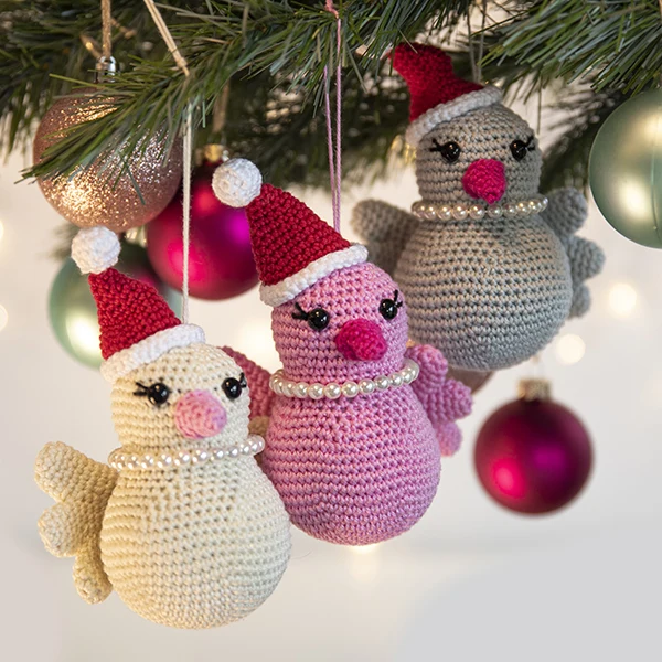 Häkelpaket für einen Vogel-Weihnachtsanhänger – Mrs. Milly