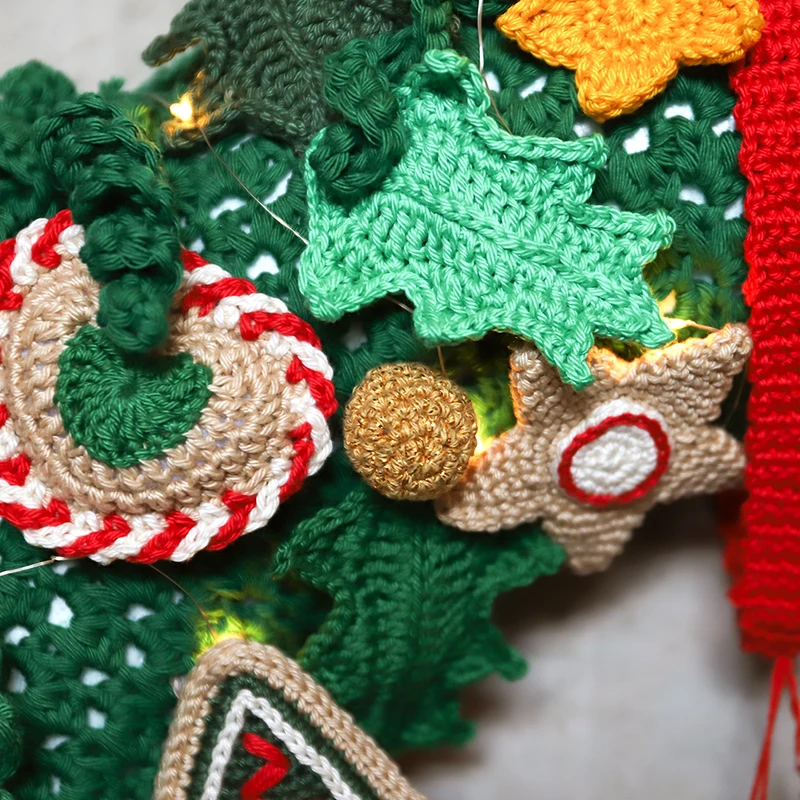 Weihnachtskranz-Adventskalender-Häkelpaket