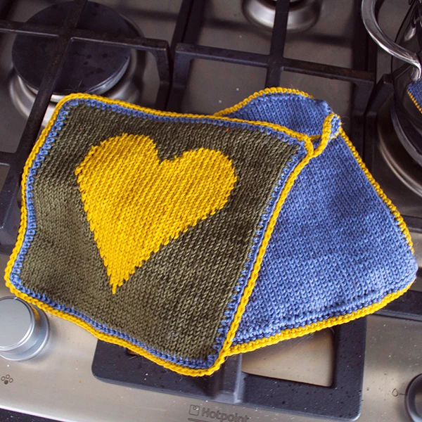 Strickanleitung für Topflappen mit Herz (digital)