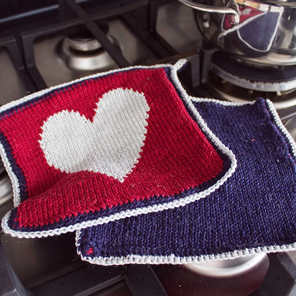 Strickanleitung für Topflappen mit Herz (digital)