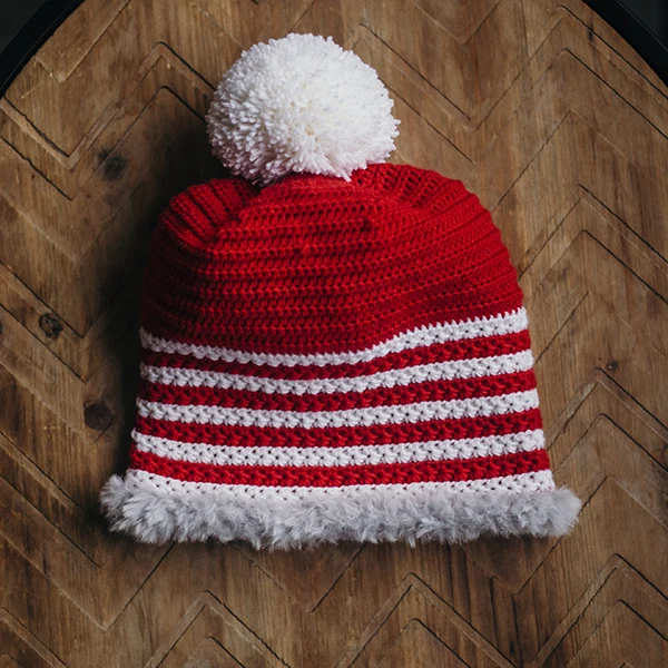 Häkelanleitung „Merry“-Weihnachtsmützen-Set