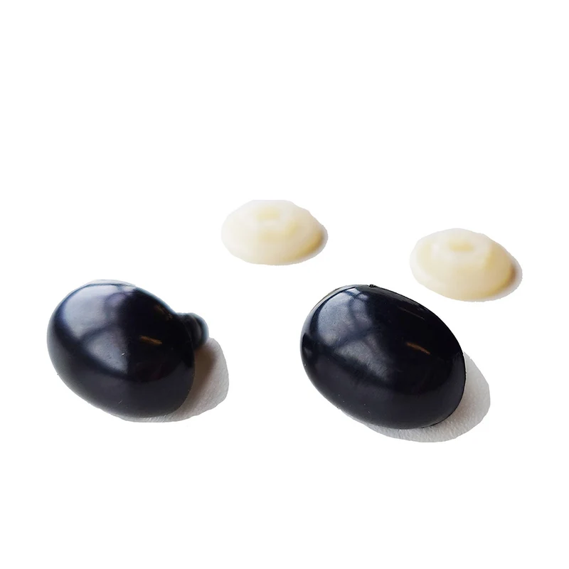 Sicherheitsaugen aus Kunststoff, oval, 001, Schwarz, 20 mm