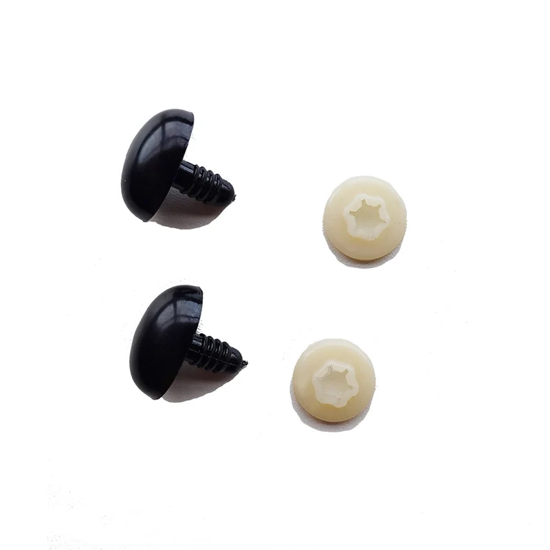 Sicherheitsaugen aus Kunststoff, oval, 001, Schwarz, 20 mm