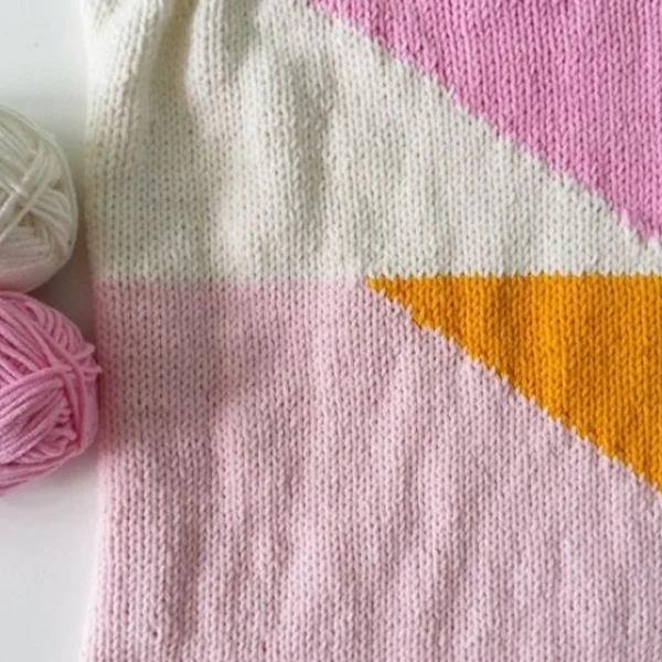 Strickanleitung „Geometrisches Kissen – quadratisch“ (digital)