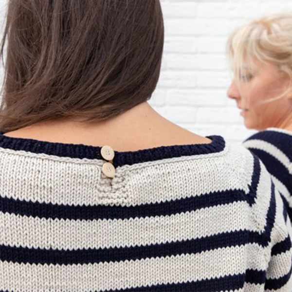 Strickanleitung für einen bretonisch gestreiften Pullover (digital)