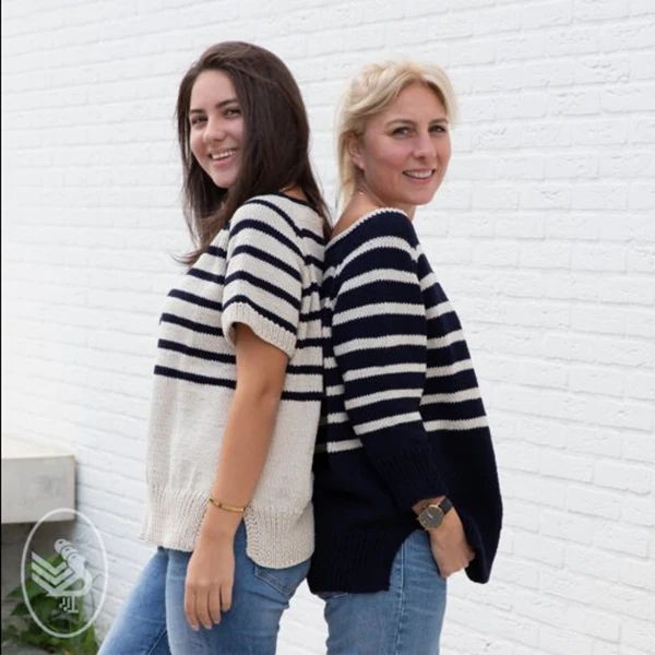 Strickanleitung für einen bretonisch gestreiften Pullover (digital)