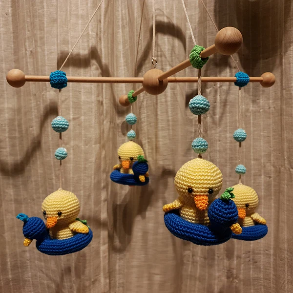 Häkelanleitung „Enten“ für ein Baby-Mobile (digital)