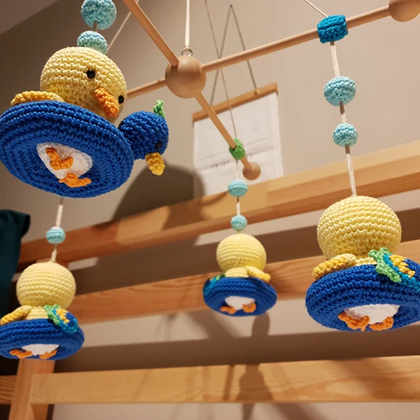 Häkelanleitung „Enten“ für ein Baby-Mobile (digital)