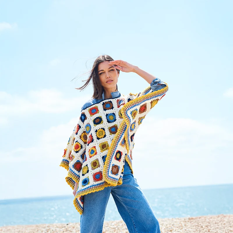 Stylecraft MAL Niamh Poncho in DK – Häkelpaket