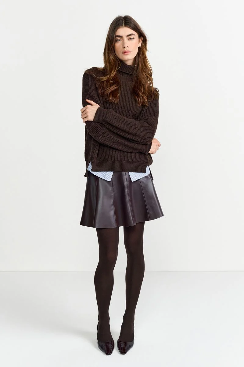 Fake Leather Skirt