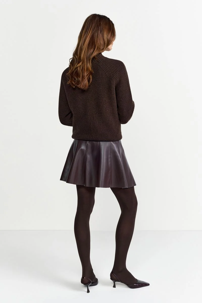 Fake Leather Skirt