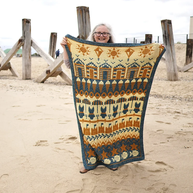 Decke „Beside the Seaside CAL“ von Rosina Plane
