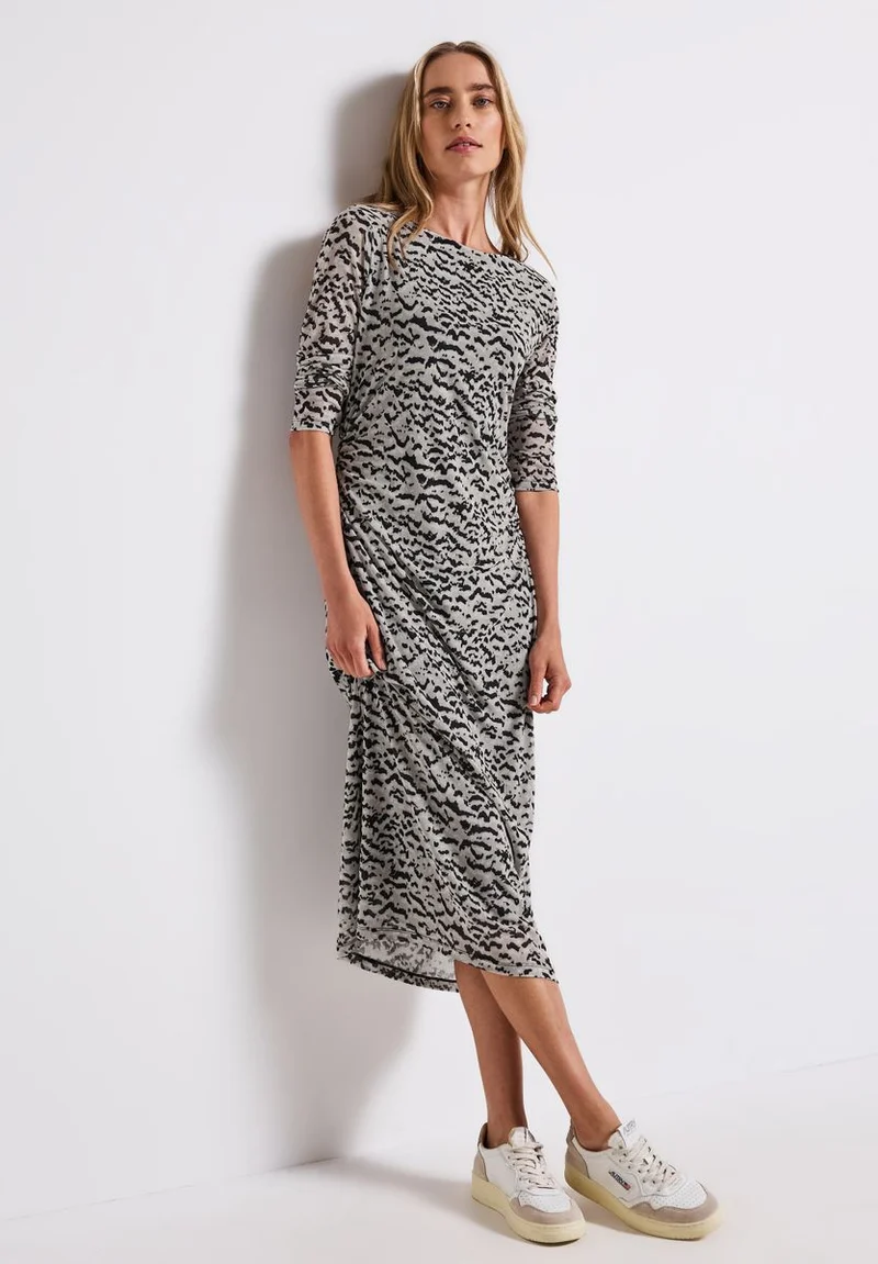 Gemustertes Mesh-Kleid