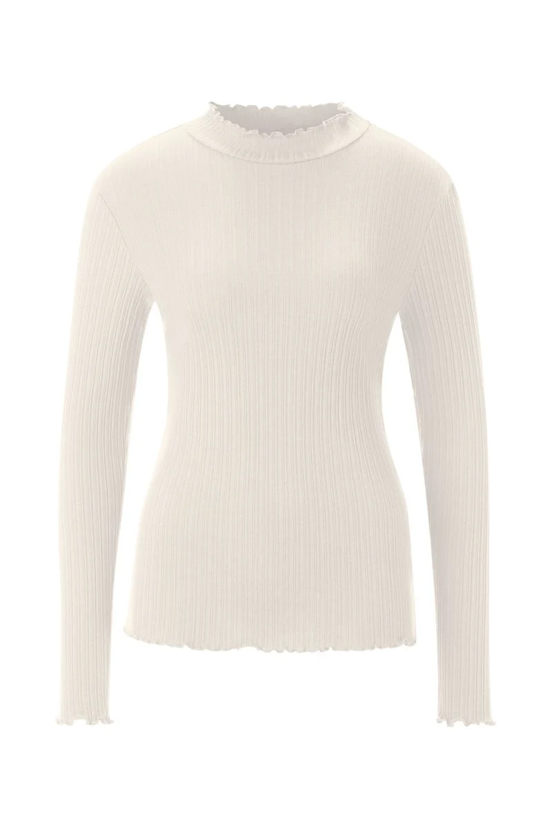 Organic Rib Longsleeve Ruffle