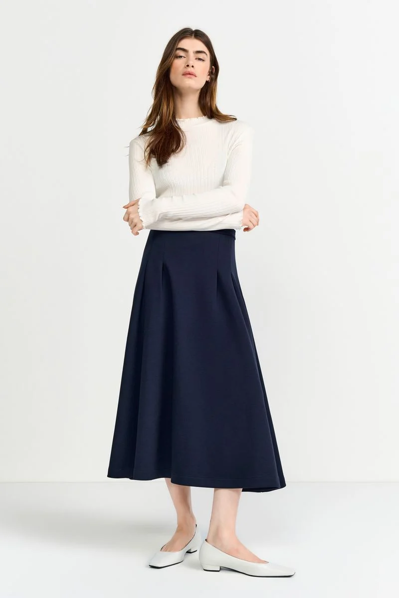 Organic Rib Longsleeve Ruffle
