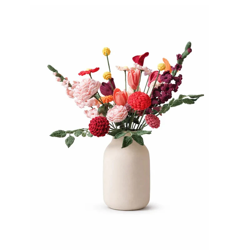 Häkelgarn-Garnpaket „Blumenstrauß“ à la Sascha – Farben „Durable Blossom“ aus dem Buch