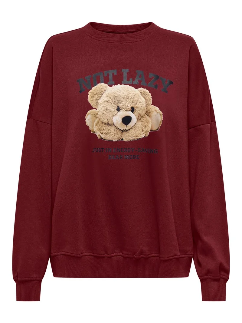 ONLBILA L/S BEAR O-NECK SWT