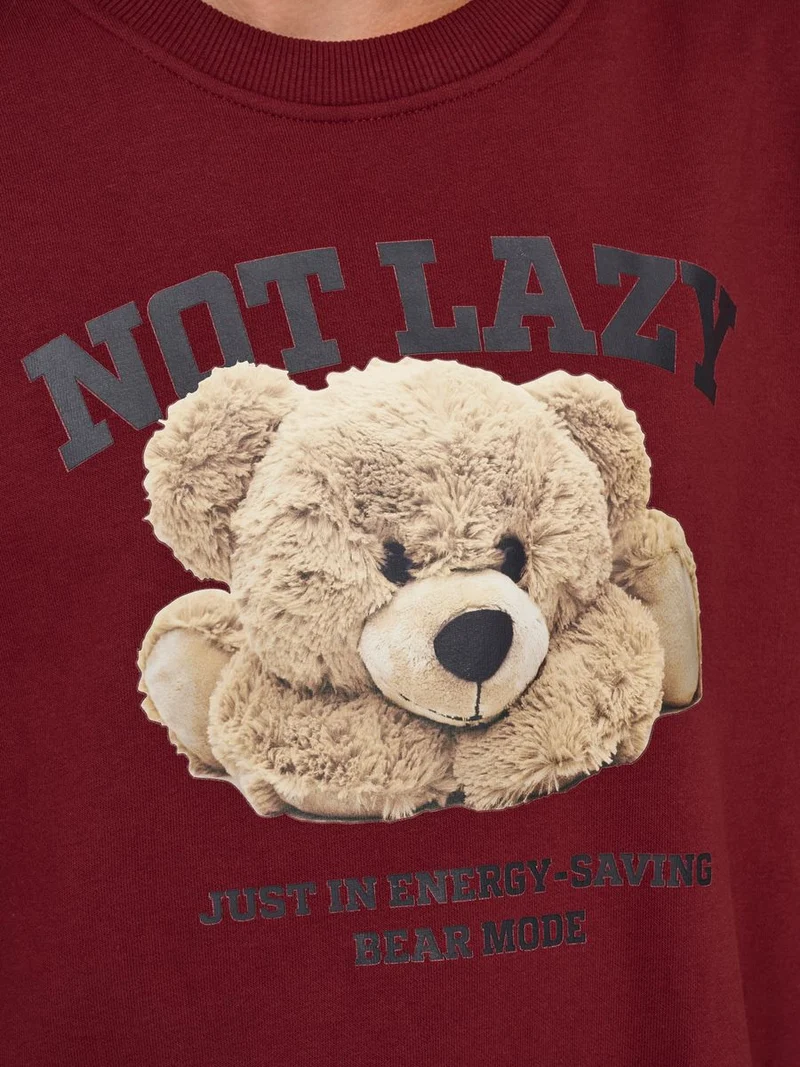 ONLBILA L/S BEAR O-NECK SWT
