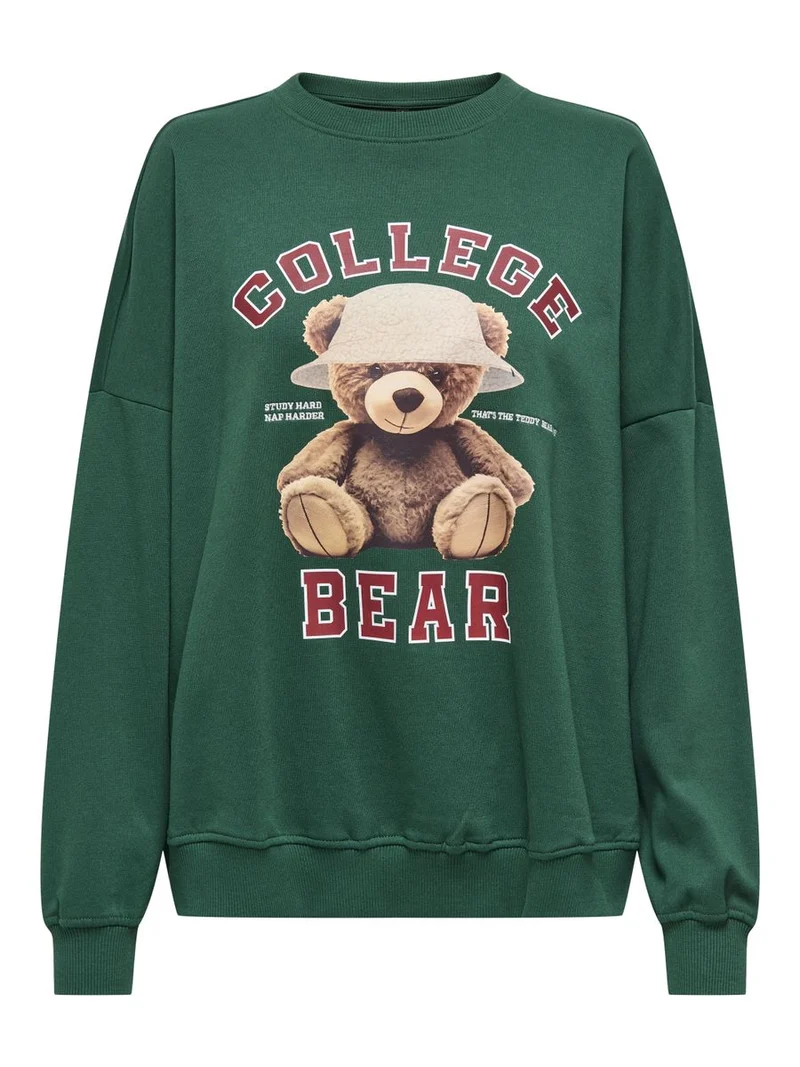 ONLBILA L/S BEAR O-NECK SWT