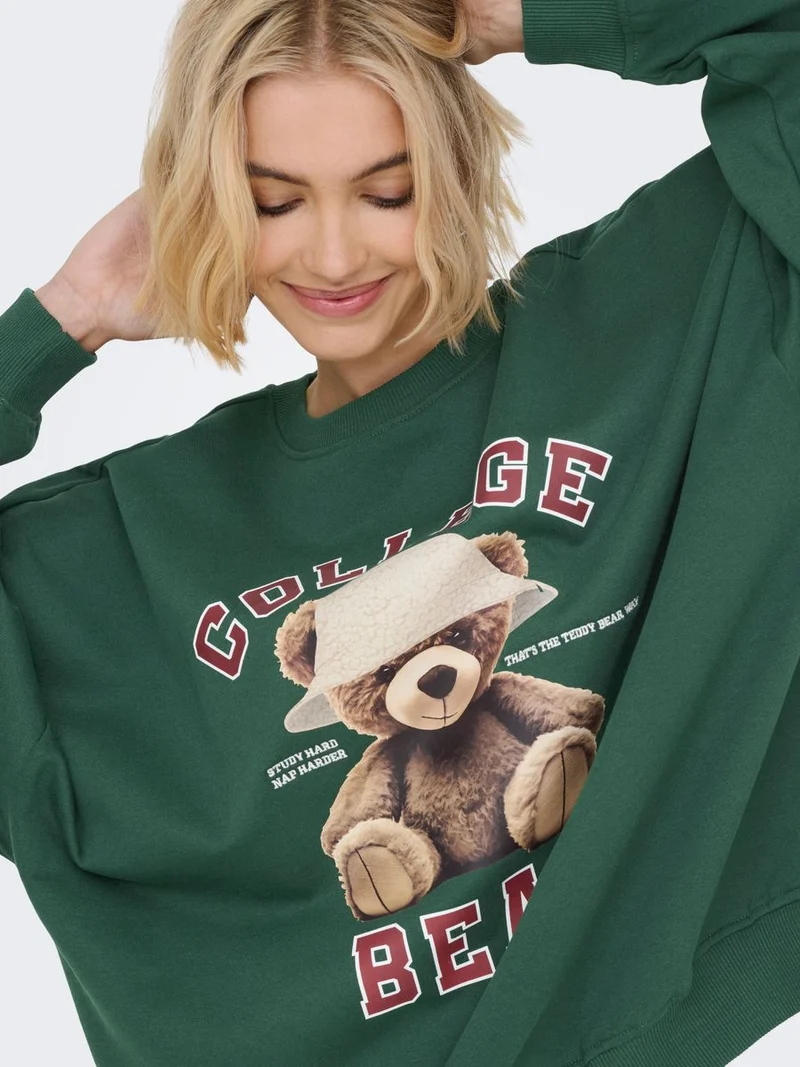 ONLBILA L/S BEAR O-NECK SWT