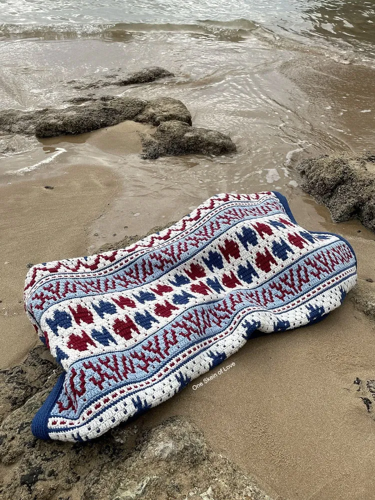 Sea Life-Decke von Ana Morais Soares – „One Skein of Love“-Häkelpaket
