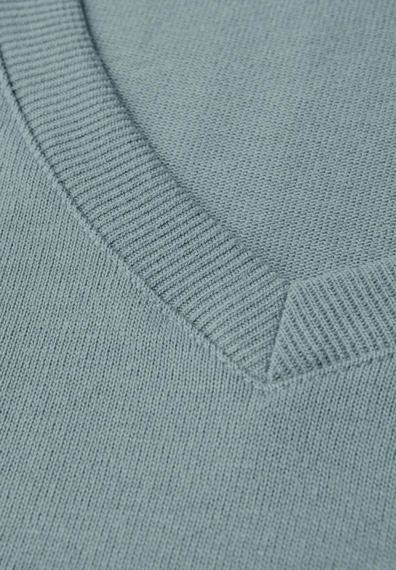 Strick-Look V-Neck T-Shirt