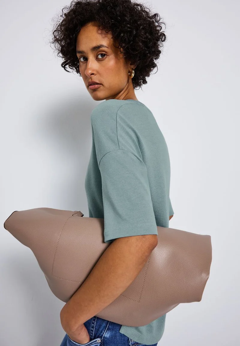 Strick-Look V-Neck T-Shirt