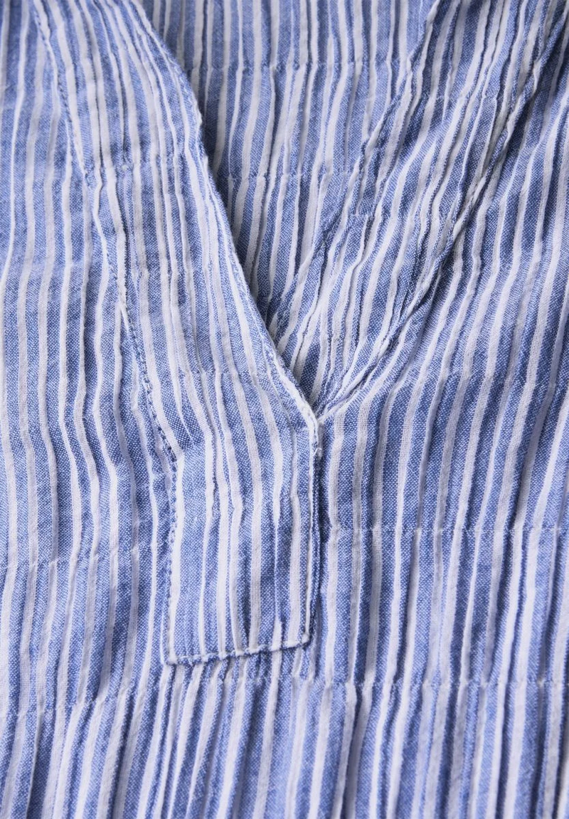 Gestreifte Strukturbluse