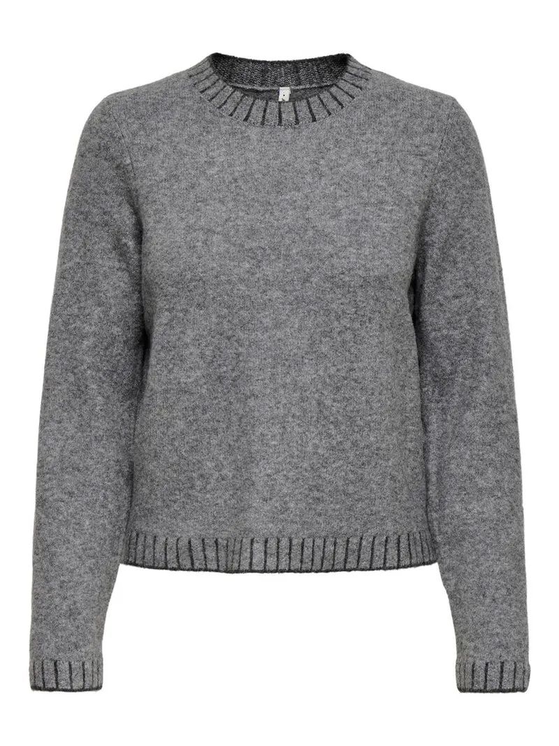 ONLFINA LS STITCH O-NECK CC KNT