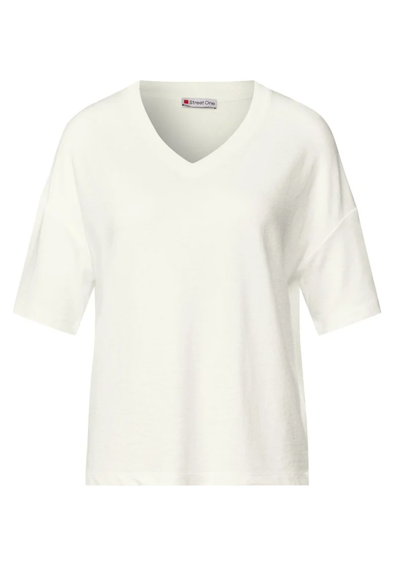 Strick-Look V-Neck T-Shirt