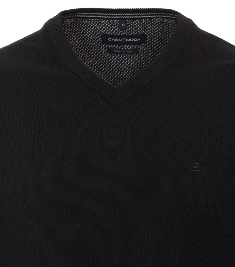Pullover mit V-Ausschnitt uni 004430