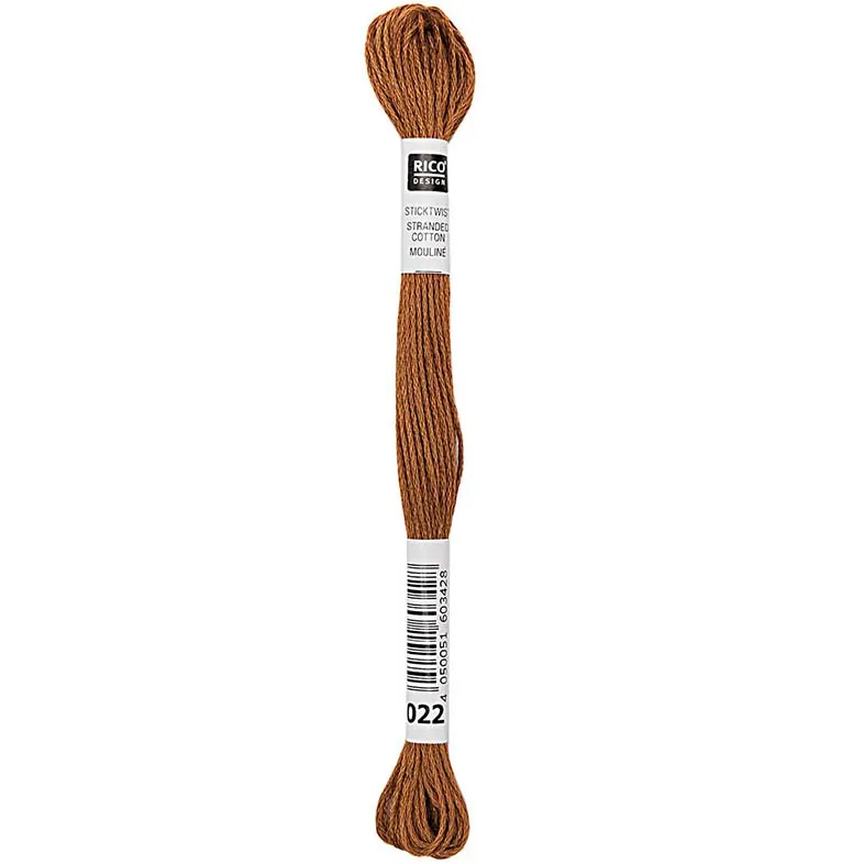 Rico Sticktwist Stickgarn 8 m 022 Goldgelb