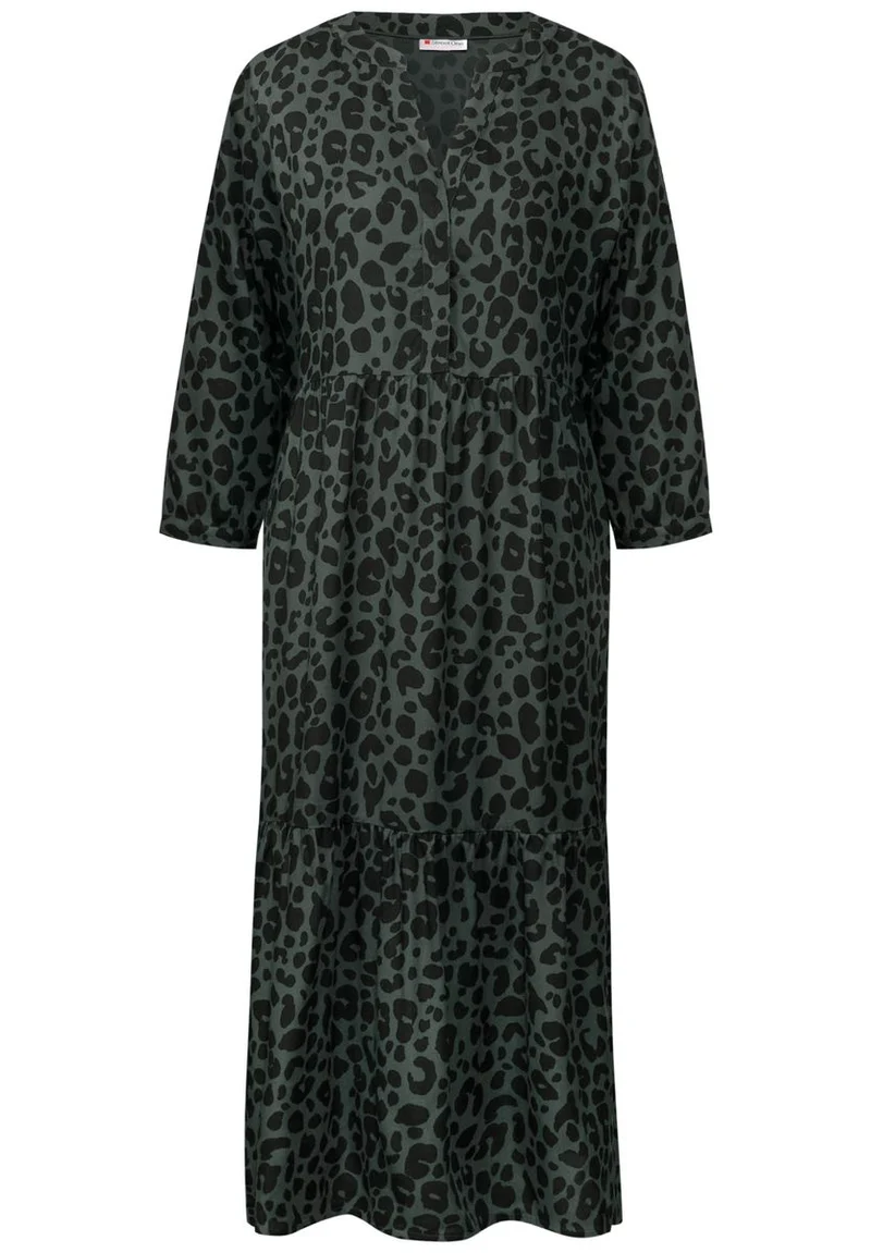 Gemustertes Volant-Kleid