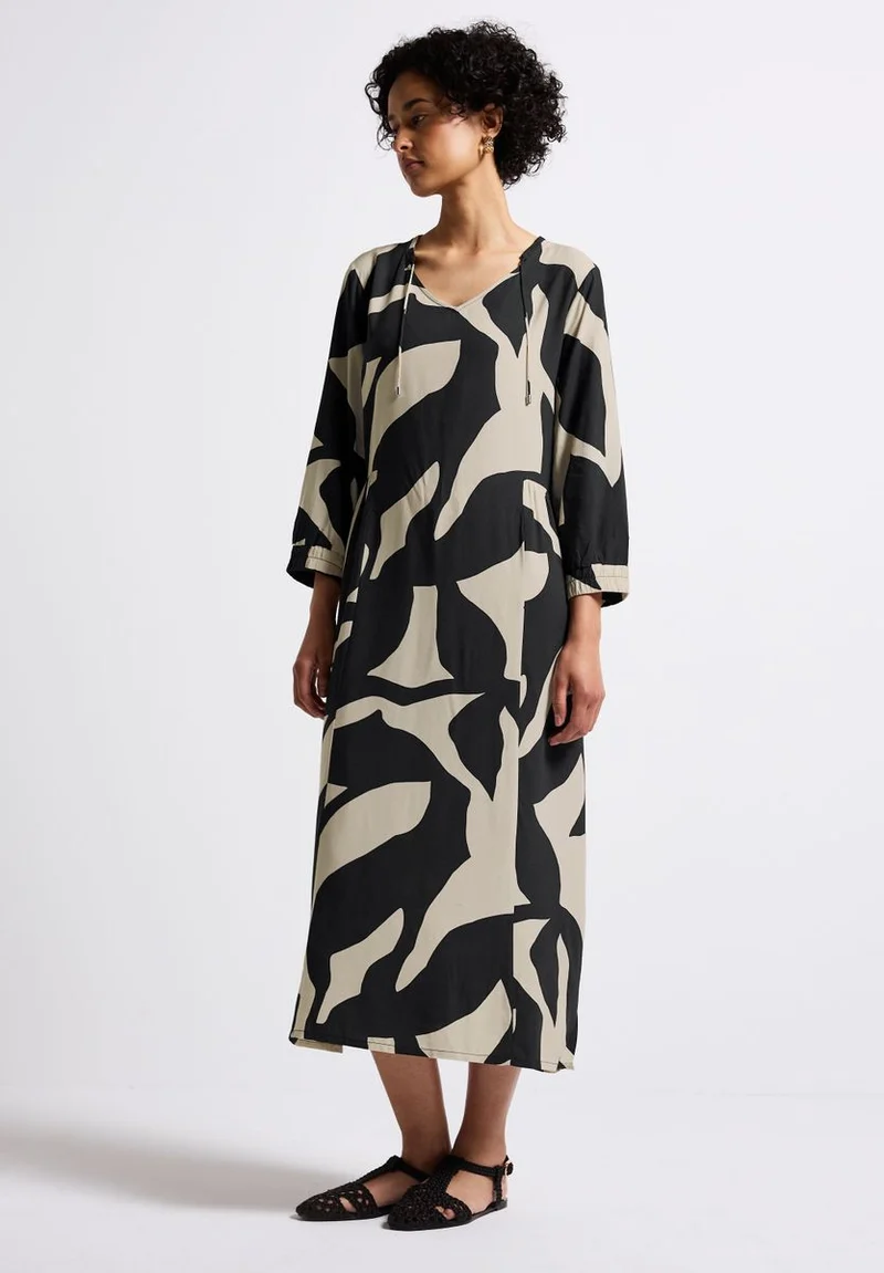 Gemustertes Midi-Kleid