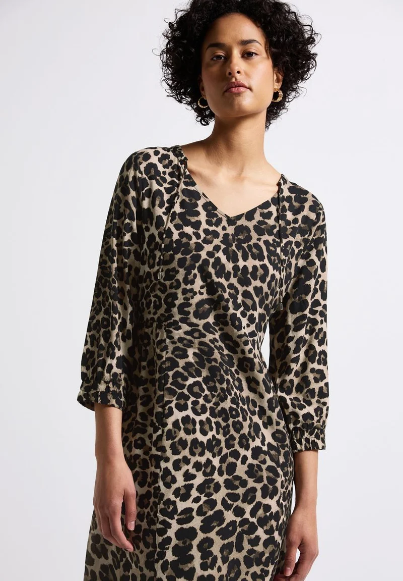 Gemustertes Midi-Kleid